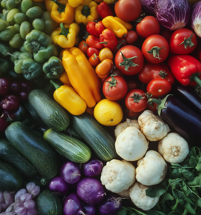 Fresh organic vegetables